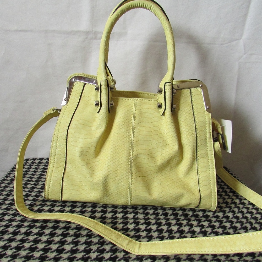 Nicole Miller Chelsea Satchel in "Sunshine Lemon Yellow" - Picture 4 of 11